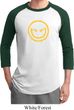 Mens Halloween Shirt Evil Smiley Face Raglan Tee T-Shirt