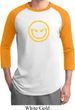 Mens Halloween Shirt Evil Smiley Face Raglan Tee T-Shirt
