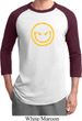 Mens Halloween Shirt Evil Smiley Face Raglan Tee T-Shirt