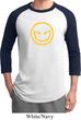 Mens Halloween Shirt Evil Smiley Face Raglan Tee T-Shirt