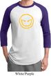 Mens Halloween Shirt Evil Smiley Face Raglan Tee T-Shirt