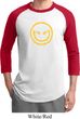 Mens Halloween Shirt Evil Smiley Face Raglan Tee T-Shirt