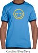 Mens Halloween Shirt Evil Smiley Face Ringer Tee T-Shirt