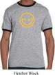 Mens Halloween Shirt Evil Smiley Face Ringer Tee T-Shirt