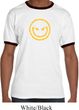 Mens Halloween Shirt Evil Smiley Face Ringer Tee T-Shirt