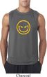 Mens Halloween Shirt Evil Smiley Face Sleeveless Tee T-Shirt