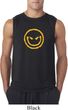 Mens Halloween Shirt Evil Smiley Face Sleeveless Tee T-Shirt