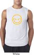 Mens Halloween Shirt Evil Smiley Face Sleeveless Tee T-Shirt