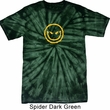 Mens Halloween Shirt Evil Smiley Face Spider Tie Dye Tee T-shirt