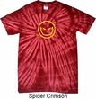 Mens Halloween Shirt Evil Smiley Face Spider Tie Dye Tee T-shirt