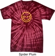 Mens Halloween Shirt Evil Smiley Face Spider Tie Dye Tee T-shirt