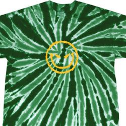 Mens Halloween Shirt Evil Smiley Face Twist Tie Dye Tee T-shirt