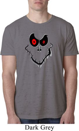 Mens Halloween Shirt Ghost Face Burnout Tee T-Shirt