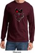 Mens Halloween Shirt Ghost Face Long Sleeve Tee T-Shirt