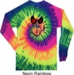 Mens Halloween Shirt Ghost Face Long Sleeve Tie Dye Tee T-shirt