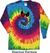 Mens Halloween Shirt Ghost Face Long Sleeve Tie Dye Tee T-shirt