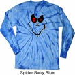 Mens Halloween Shirt Ghost Face Long Sleeve Tie Dye Tee T-shirt