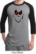 Mens Halloween Shirt Ghost Face Raglan Tee T-Shirt