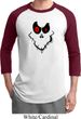 Mens Halloween Shirt Ghost Face Raglan Tee T-Shirt