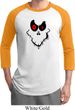 Mens Halloween Shirt Ghost Face Raglan Tee T-Shirt