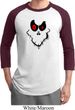 Mens Halloween Shirt Ghost Face Raglan Tee T-Shirt