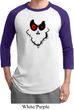 Mens Halloween Shirt Ghost Face Raglan Tee T-Shirt