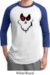 Mens Halloween Shirt Ghost Face Raglan Tee T-Shirt