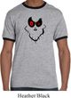Mens Halloween Shirt Ghost Face Ringer Tee T-Shirt
