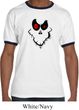 Mens Halloween Shirt Ghost Face Ringer Tee T-Shirt