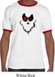 Mens Halloween Shirt Ghost Face Ringer Tee T-Shirt
