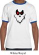 Mens Halloween Shirt Ghost Face Ringer Tee T-Shirt