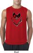 Mens Halloween Shirt Ghost Face Sleeveless Tee T-Shirt
