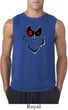 Mens Halloween Shirt Ghost Face Sleeveless Tee T-Shirt