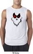 Mens Halloween Shirt Ghost Face Sleeveless Tee T-Shirt