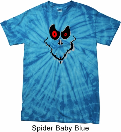 Mens Halloween Shirt Ghost Face Spider Tie Dye Tee T-shirt