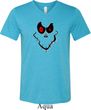 Mens Halloween Shirt Ghost Face Tri Blend V-neck Tee T-Shirt