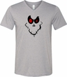 Mens Halloween Shirt Ghost Face Tri Blend V-neck Tee T-Shirt