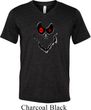 Mens Halloween Shirt Ghost Face Tri Blend V-neck Tee T-Shirt