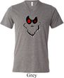 Mens Halloween Shirt Ghost Face Tri Blend V-neck Tee T-Shirt