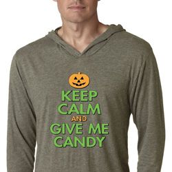 Mens Halloween Shirt Give Me Candy Lightweight Hoodie Tee T-Shirt