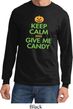 Mens Halloween Shirt Give Me Candy Long Sleeve Tee T-Shirt