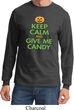 Mens Halloween Shirt Give Me Candy Long Sleeve Tee T-Shirt