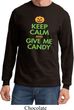 Mens Halloween Shirt Give Me Candy Long Sleeve Tee T-Shirt
