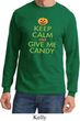 Mens Halloween Shirt Give Me Candy Long Sleeve Tee T-Shirt