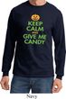 Mens Halloween Shirt Give Me Candy Long Sleeve Tee T-Shirt