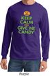 Mens Halloween Shirt Give Me Candy Long Sleeve Tee T-Shirt