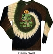 Mens Halloween Shirt Give Me Candy Long Sleeve Tie Dye Tee T-shirt