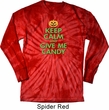 Mens Halloween Shirt Give Me Candy Long Sleeve Tie Dye Tee T-shirt