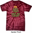 Mens Halloween Shirt Give Me Candy Spider Tie Dye Tee T-shirt