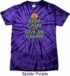 Mens Halloween Shirt Give Me Candy Spider Tie Dye Tee T-shirt